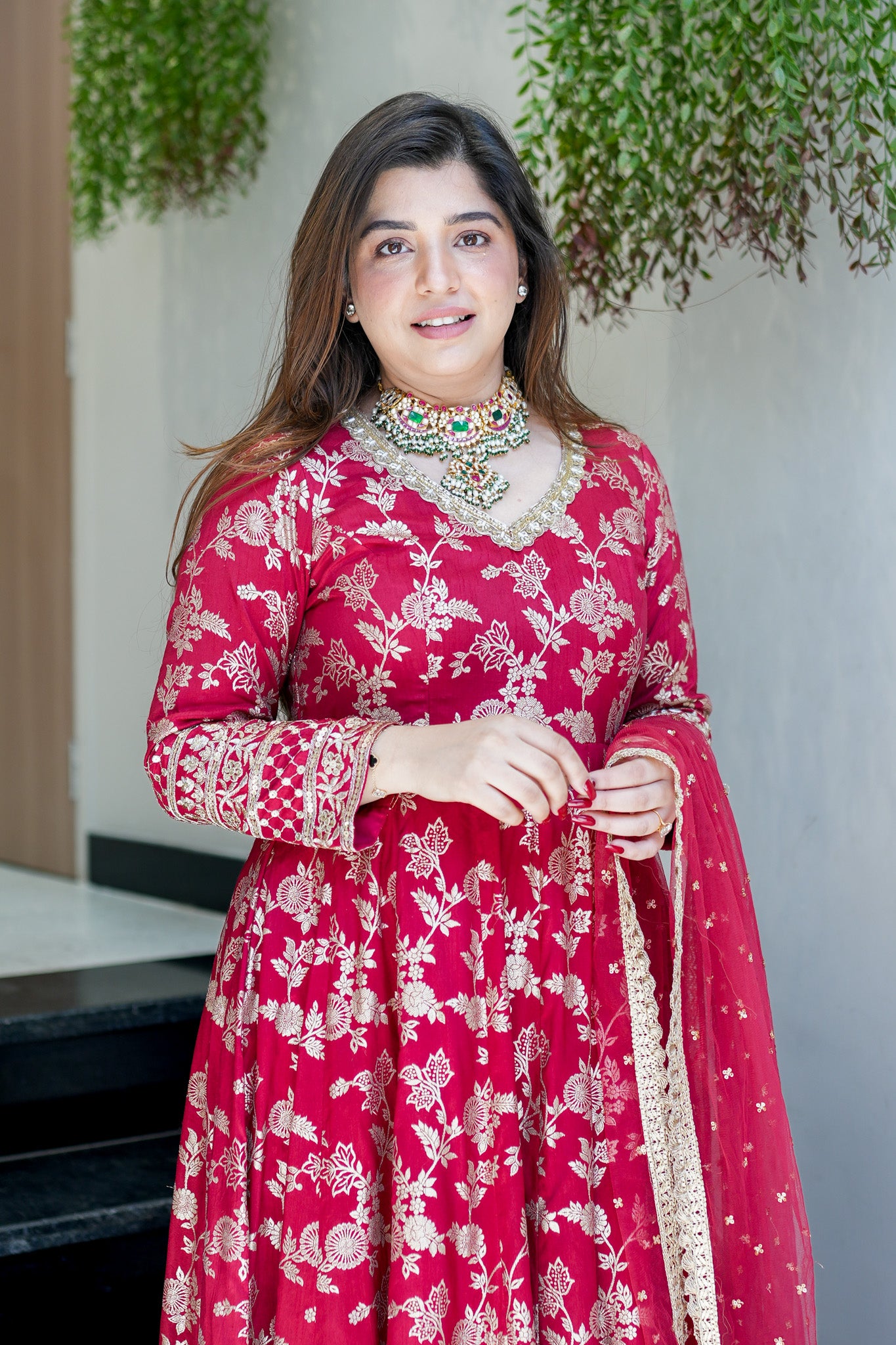 Meira Embroidered Anarkali Suit Set