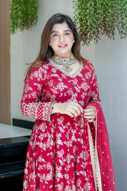 Meira Embroidered Anarkali Suit Set