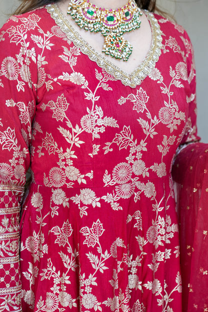 Meira Embroidered Anarkali Suit Set