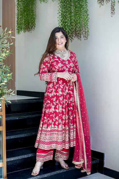 Meira Embroidered Anarkali Suit Set