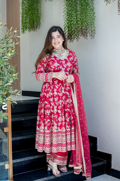 Meira Embroidered Anarkali Suit Set