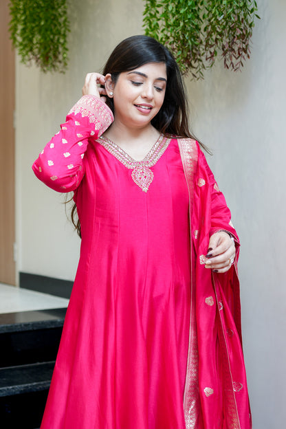 Zarisha Embroidered Anarkali Set