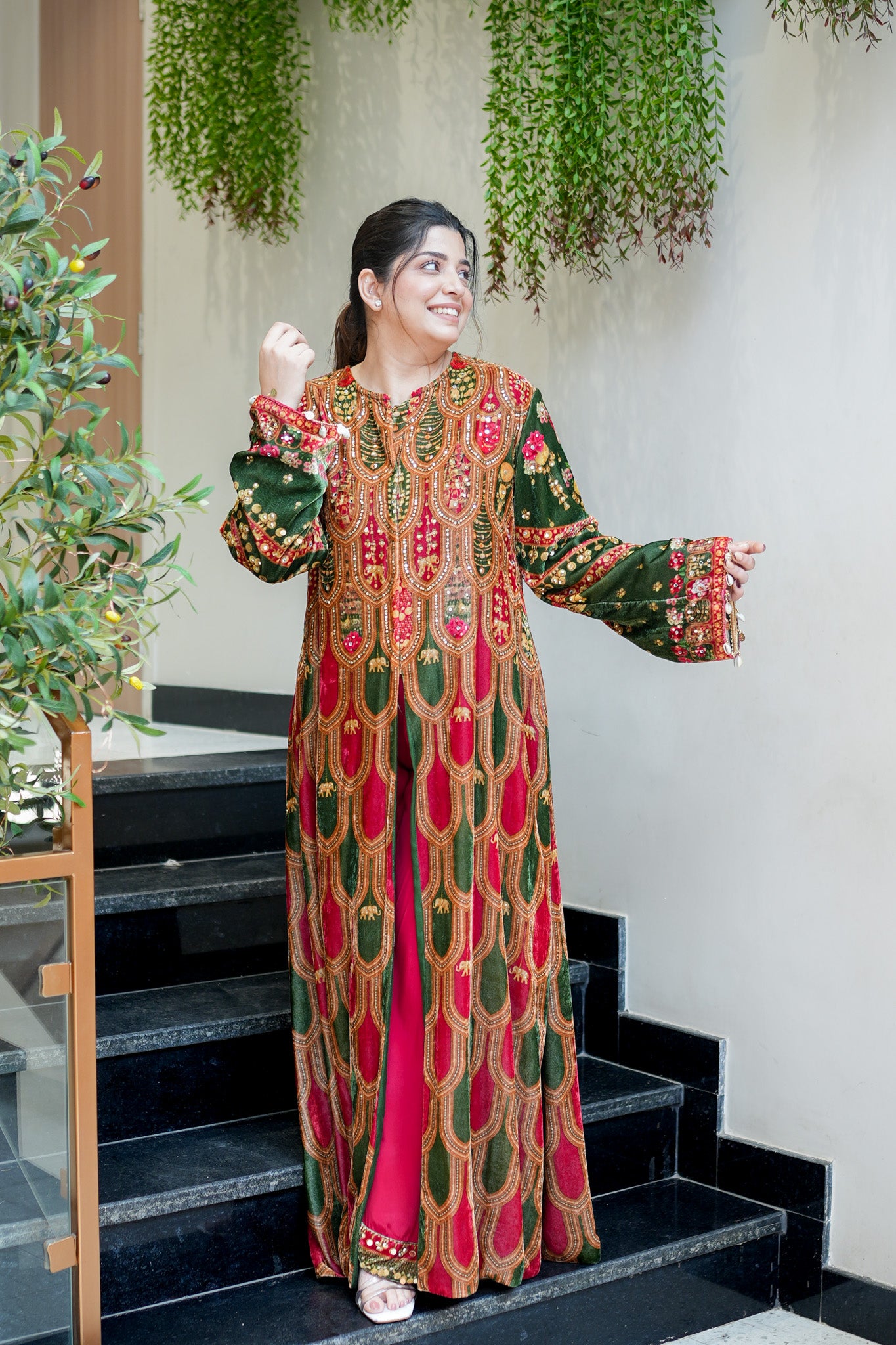 Revka Hand Embroidered Co ord Set