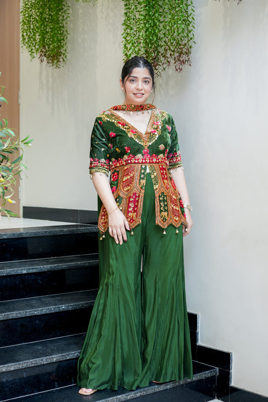 Ramani Hand Embroidered Sharara Set