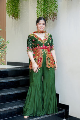 Ramani Hand Embroidered Sharara Set