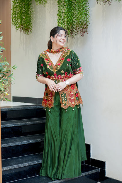 Ramani Hand Embroidered Sharara Set