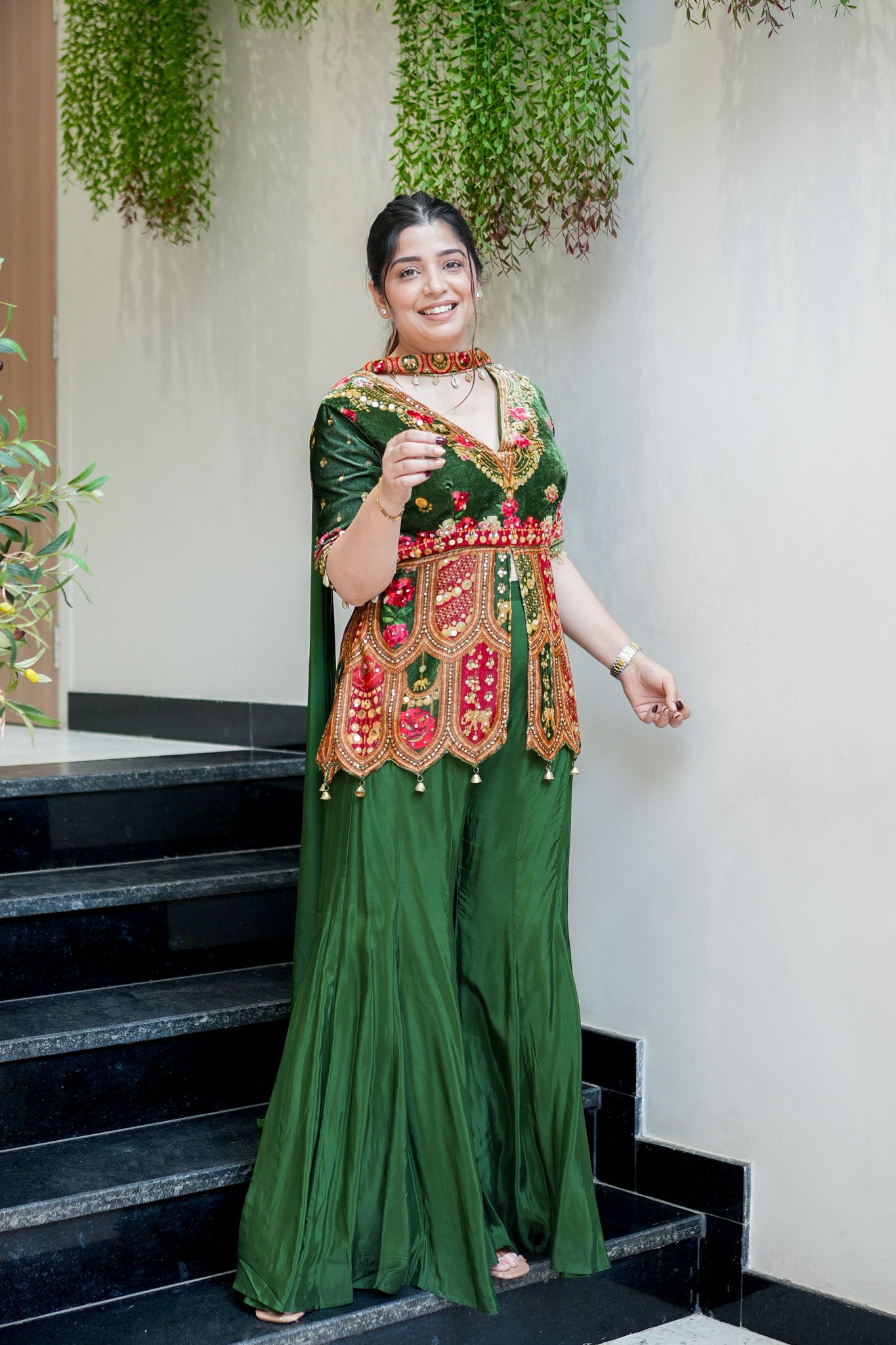 Ramani Hand Embroidered Sharara Set