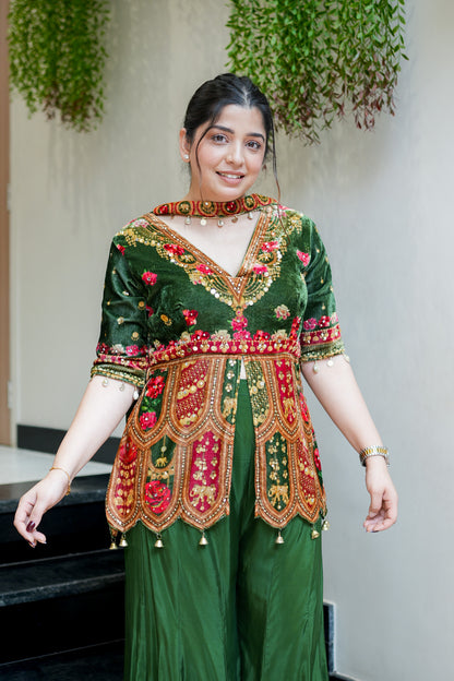 Ramani Hand Embroidered Sharara Set