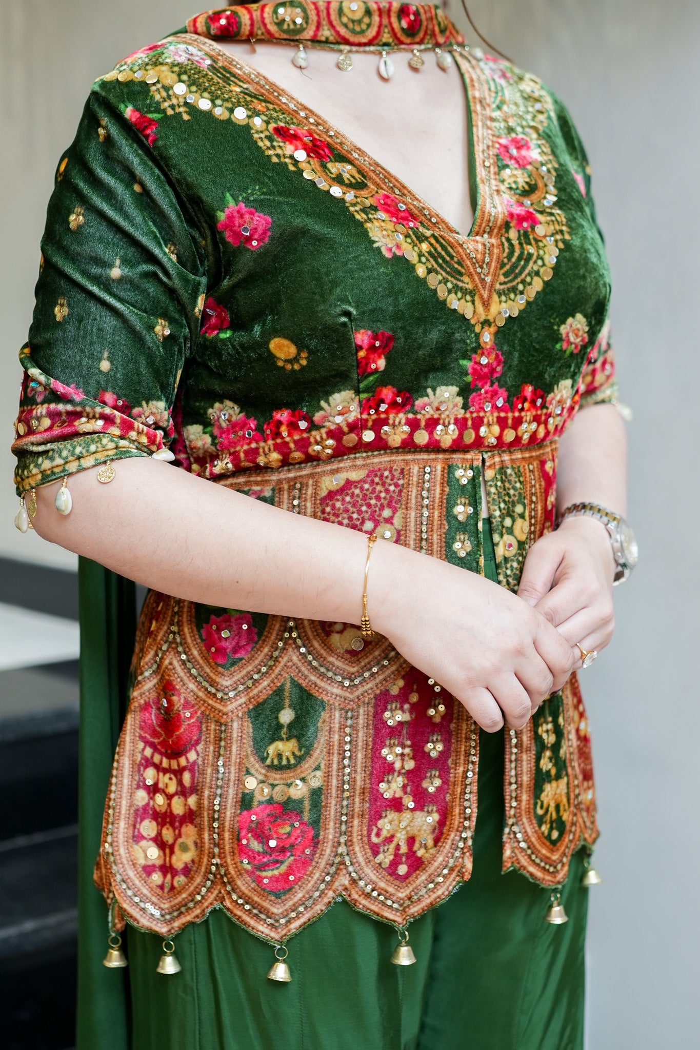 Ramani Hand Embroidered Sharara Set