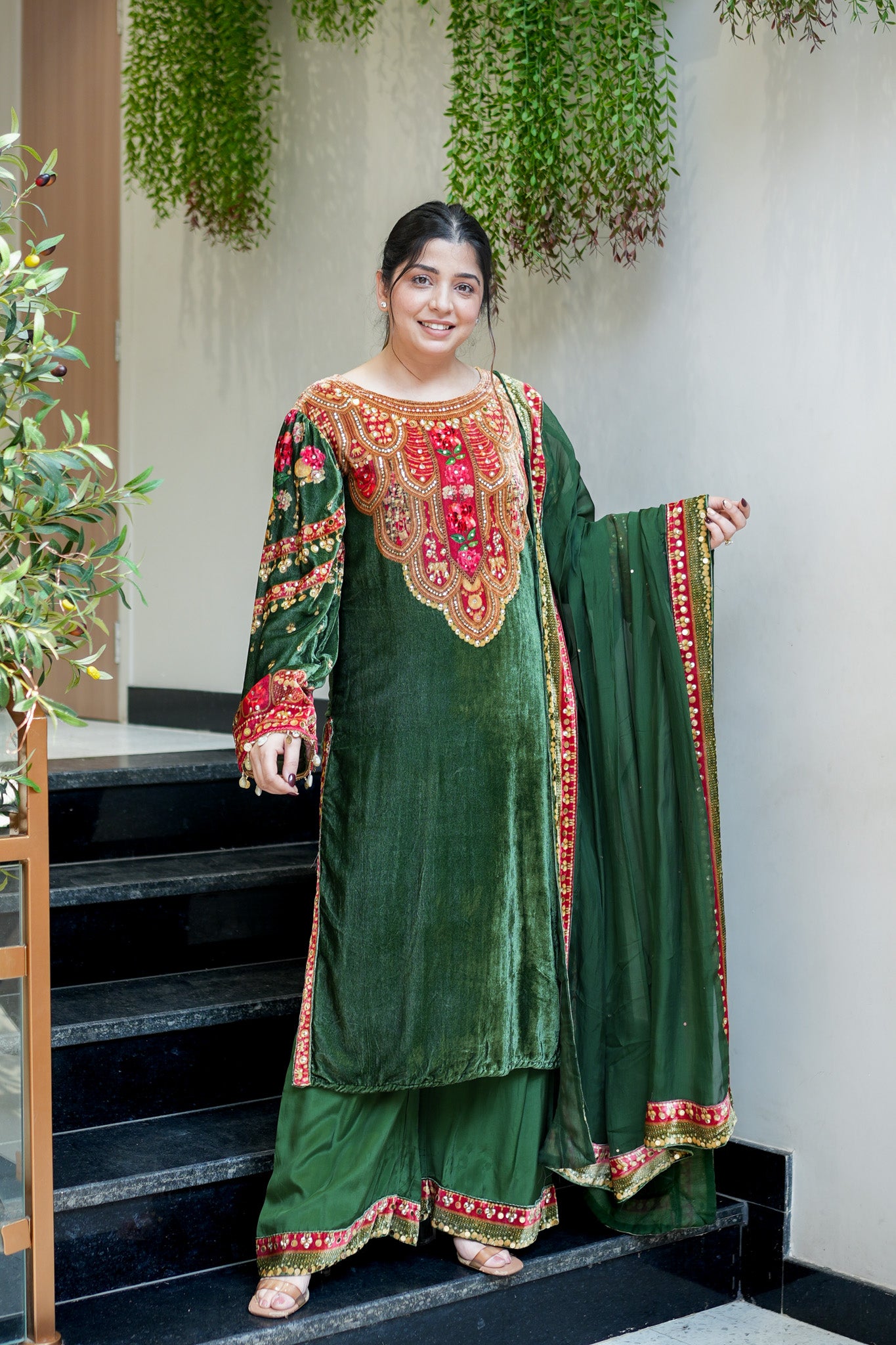 Rijhaya Hand Embroidered Suit Set