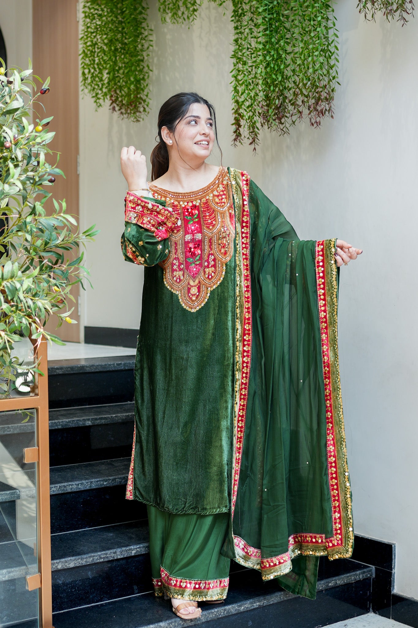 Rijhaya Hand Embroidered Suit Set