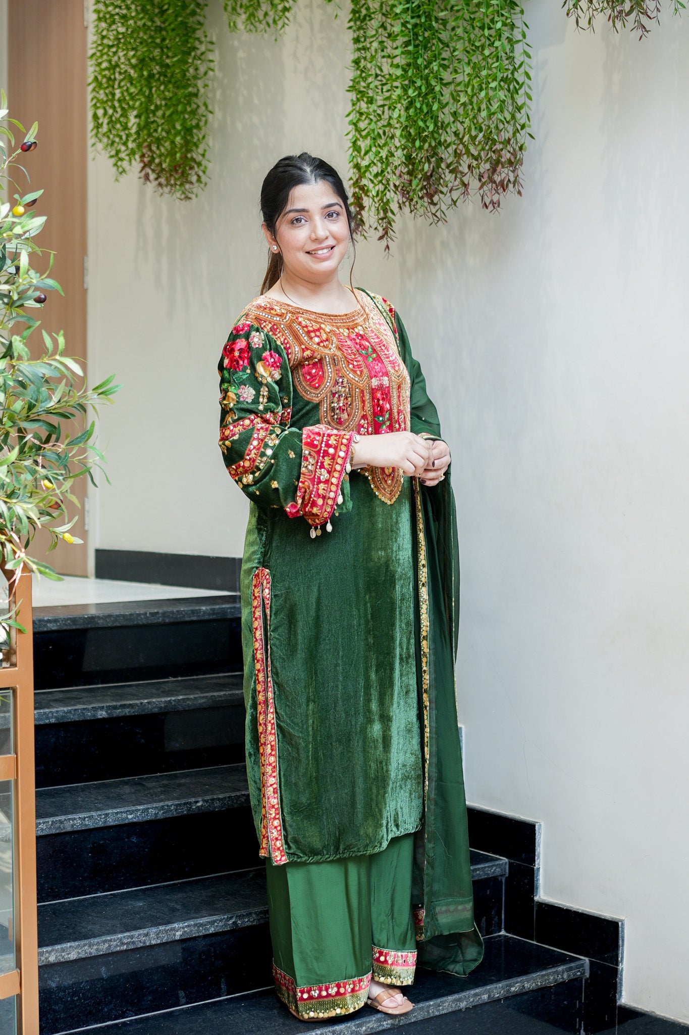 Rijhaya Hand Embroidered Suit Set