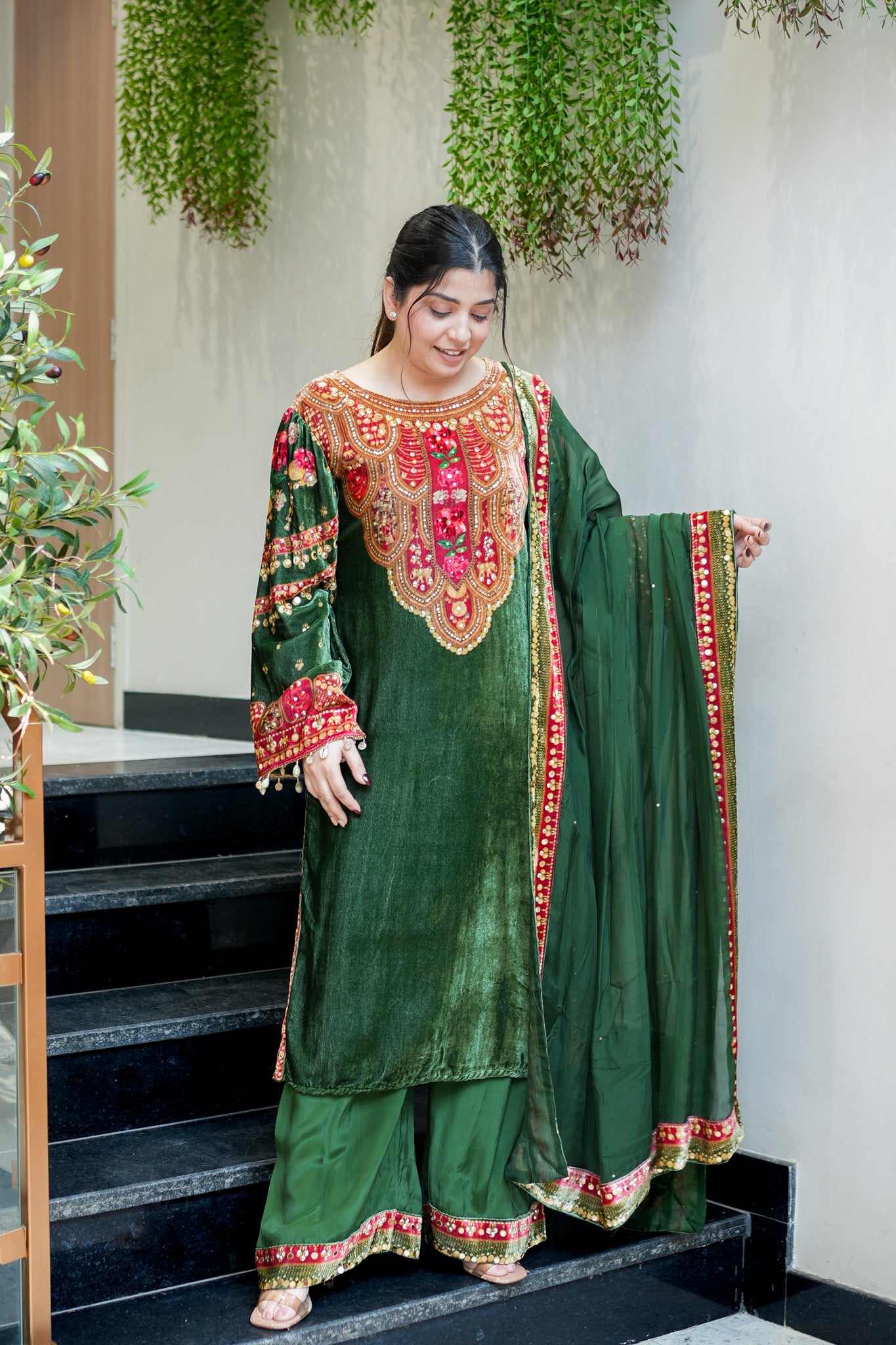 Rijhaya Hand Embroidered Suit Set