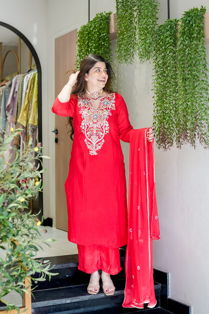 Reyara Hand Embroidered Suit Set