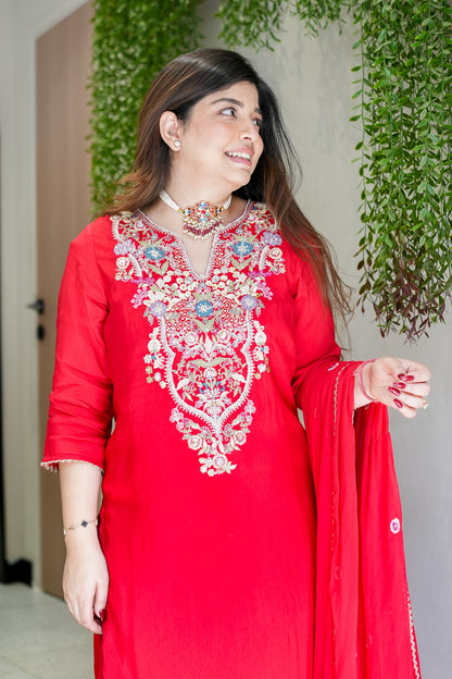 Reyara Hand Embroidered Suit Set