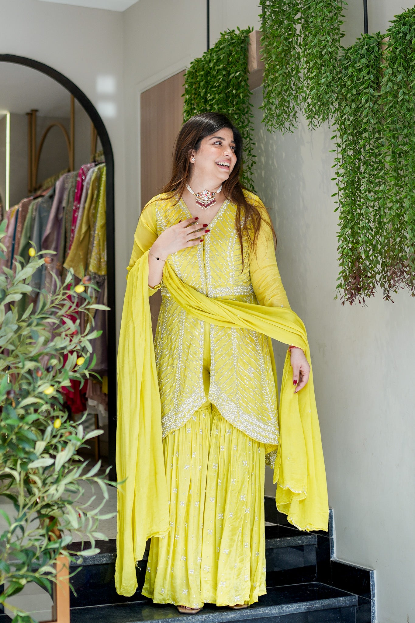 Aabha Embroidered Sharara Suit Set