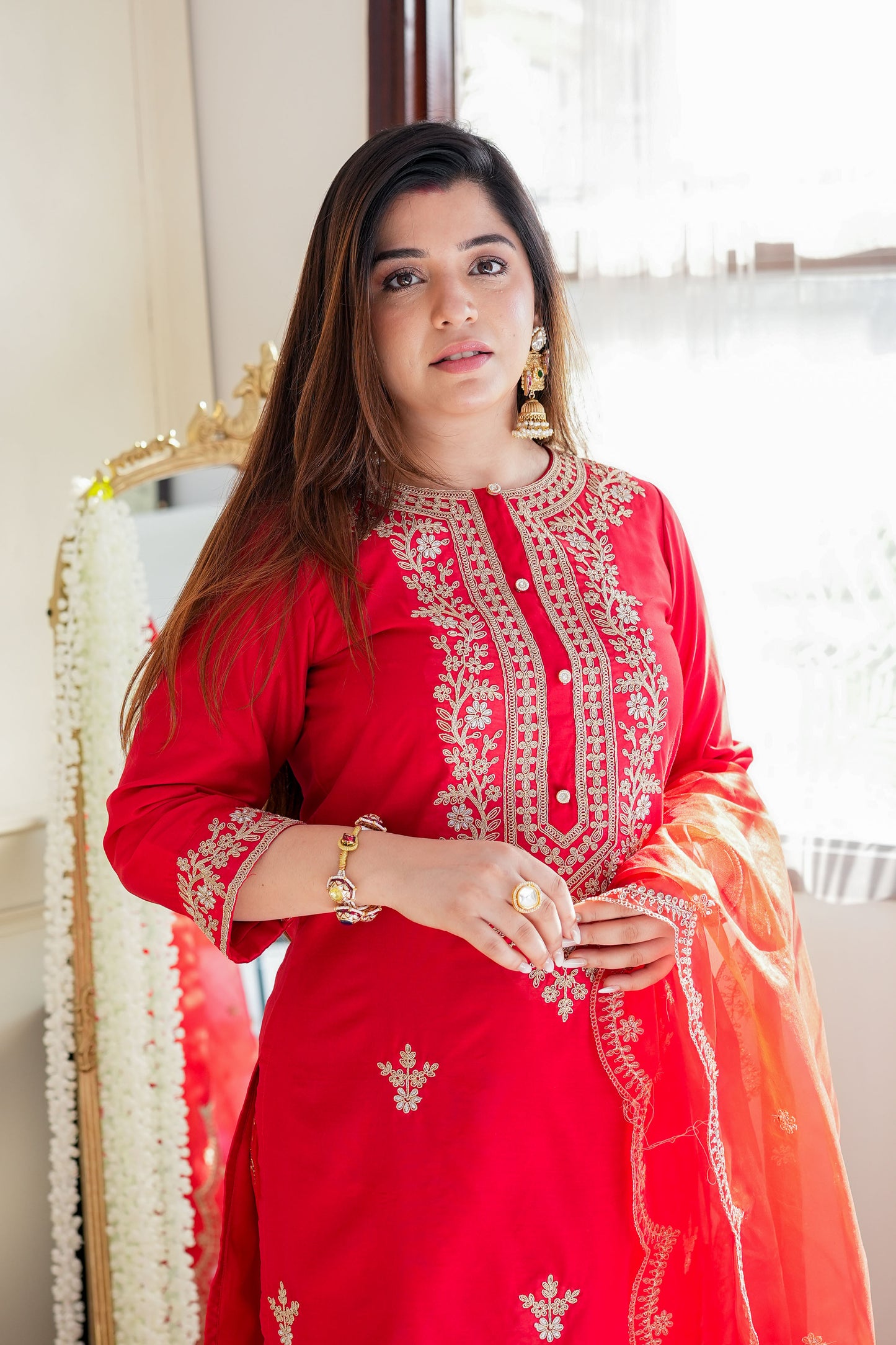 Hasrat Red Sharara Set