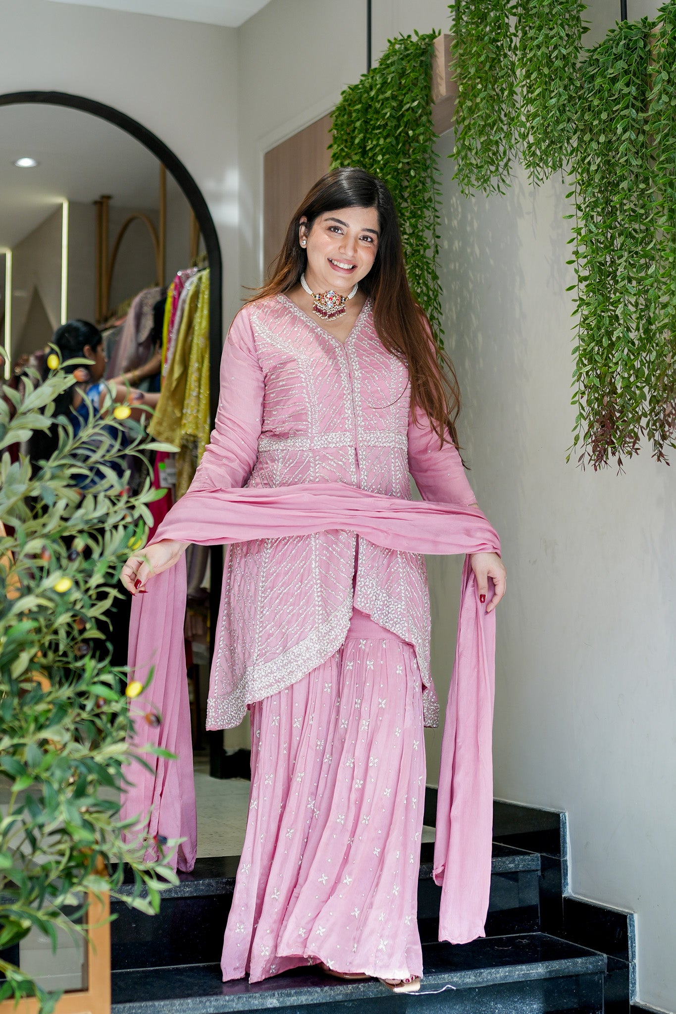 Aabha Embroidered Sharara Suit Set