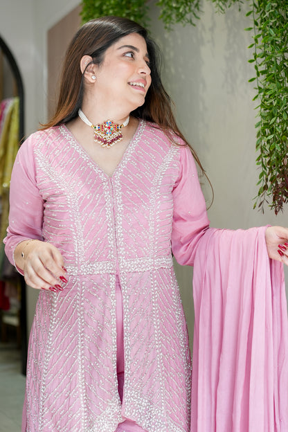 Aabha Embroidered Sharara Suit Set