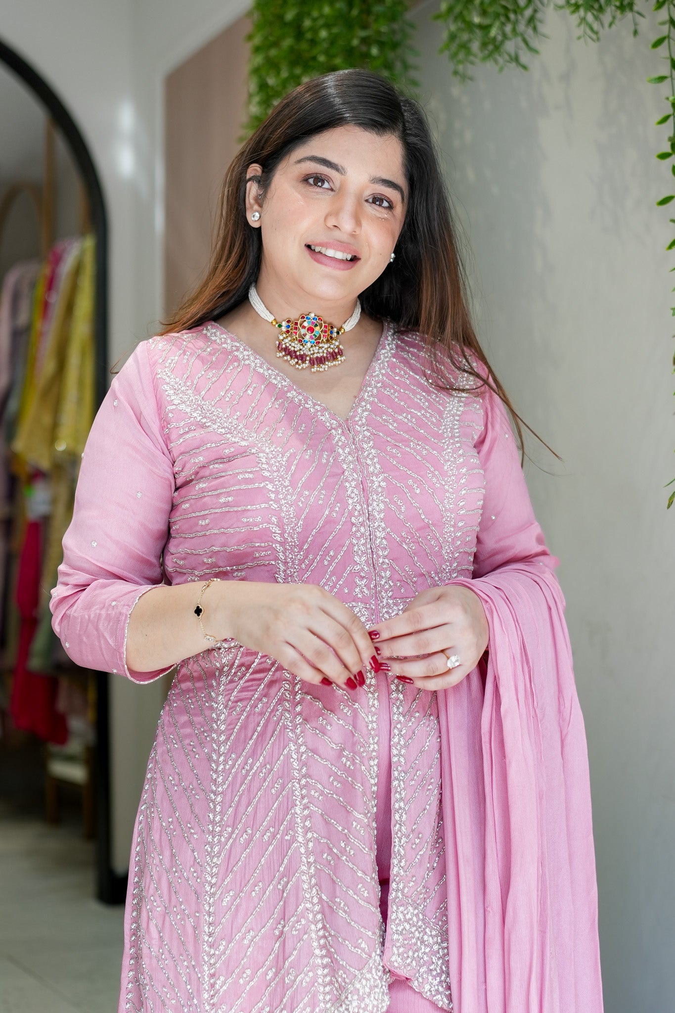 Aabha Embroidered Sharara Suit Set