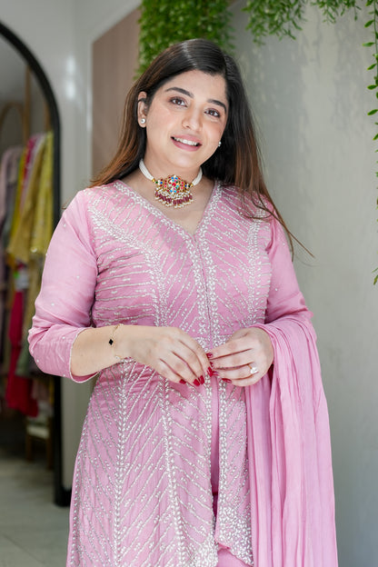 Aabha Embroidered Sharara Suit Set