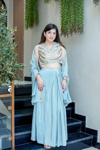 Aavya Embroidered Three Piece Set