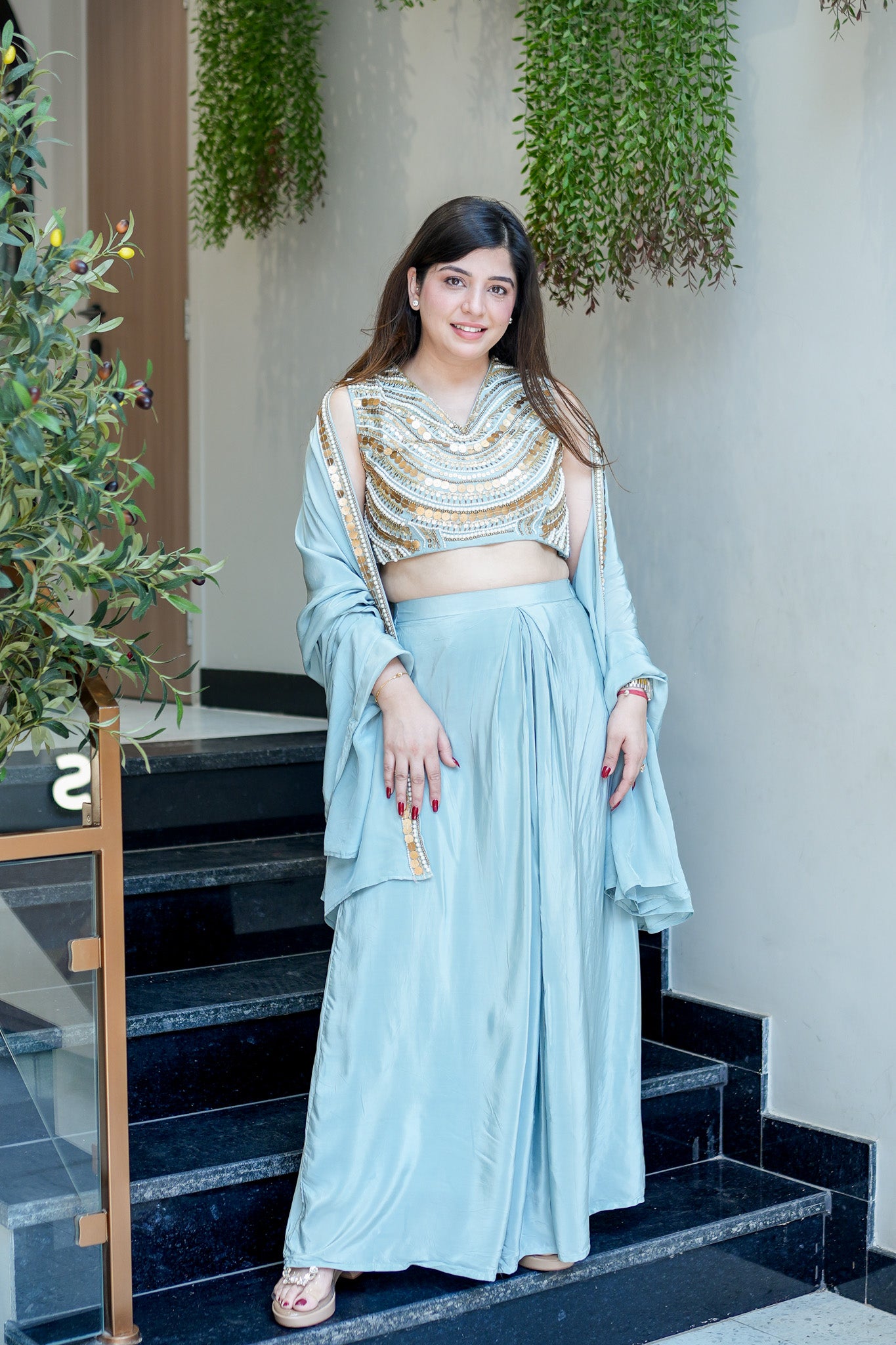 Aavya Embroidered Three Piece Set