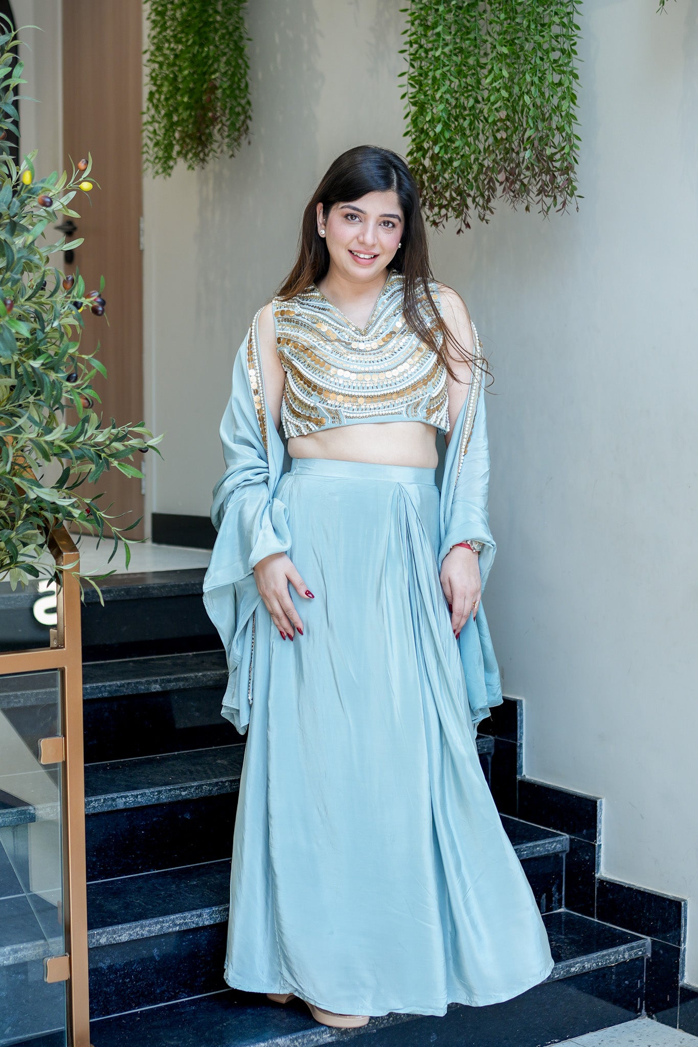 Aavya Embroidered Three Piece Set