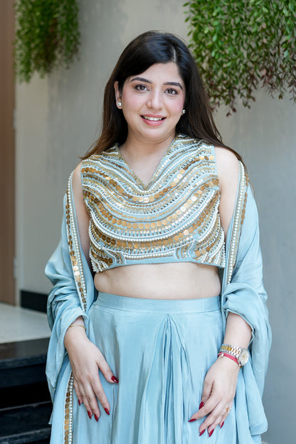 Aavya Embroidered Three Piece Set