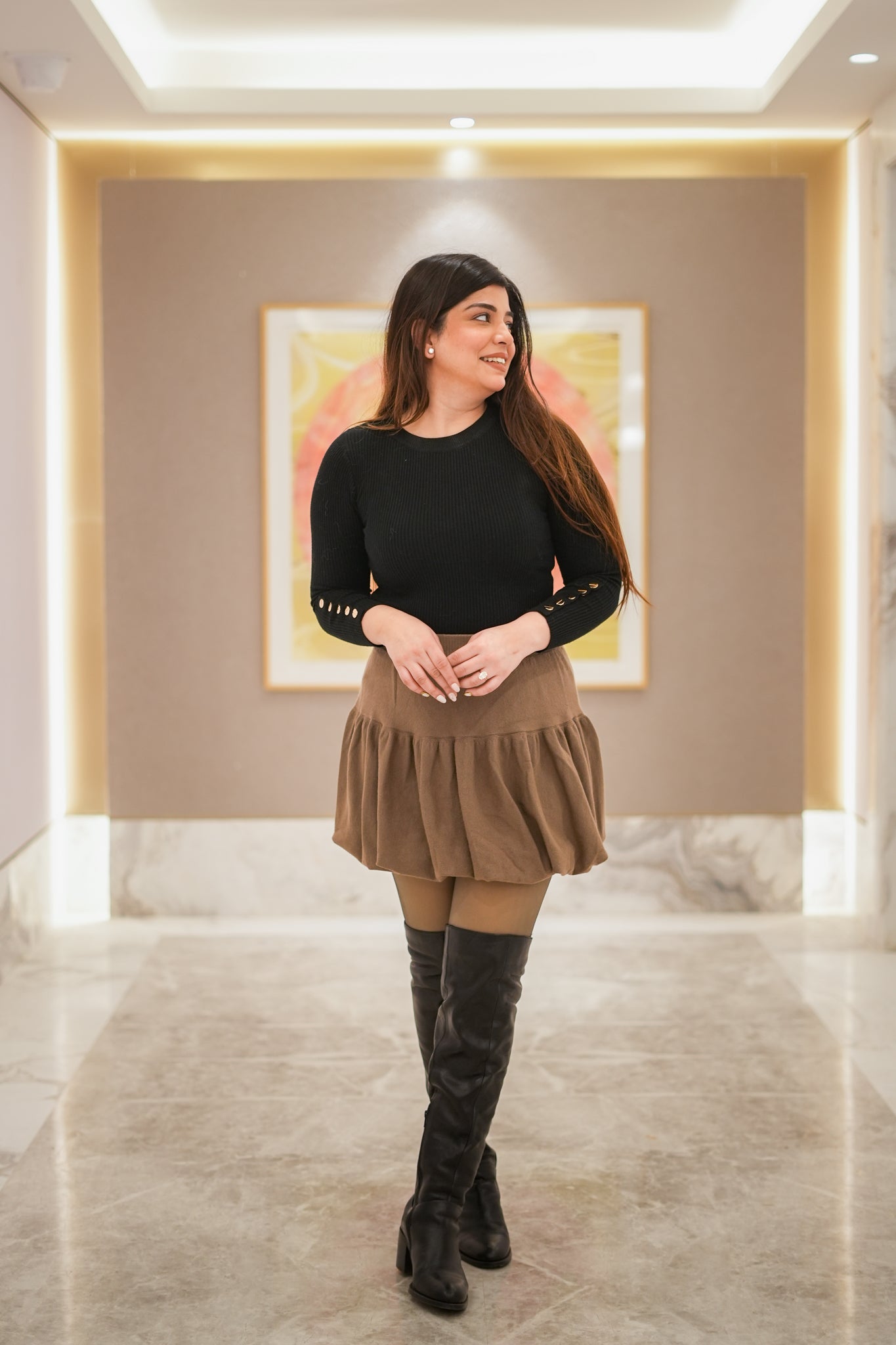 Tessa Knitted Balloon Skirt