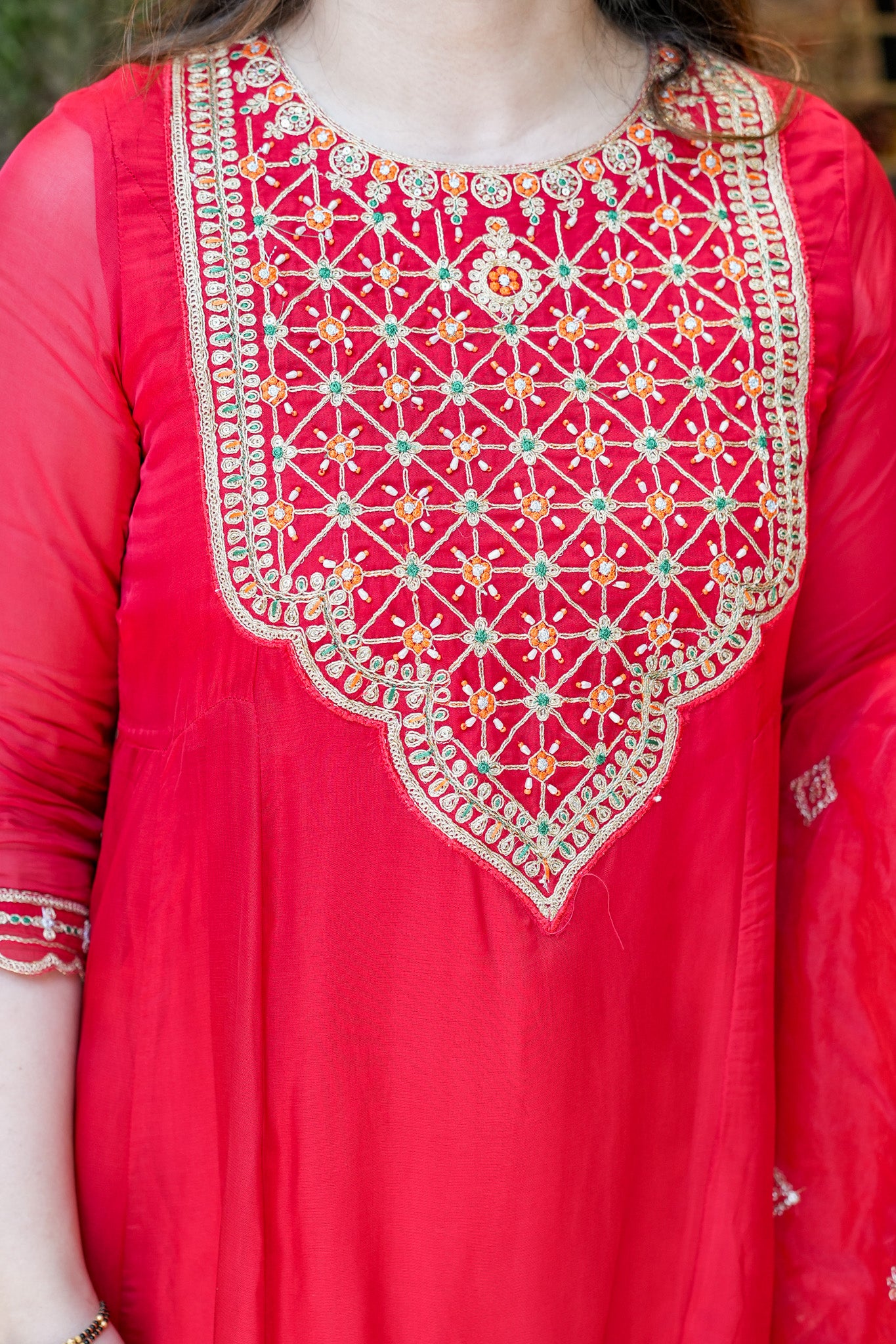 Mehal Embroidered Anarkali Suit Set