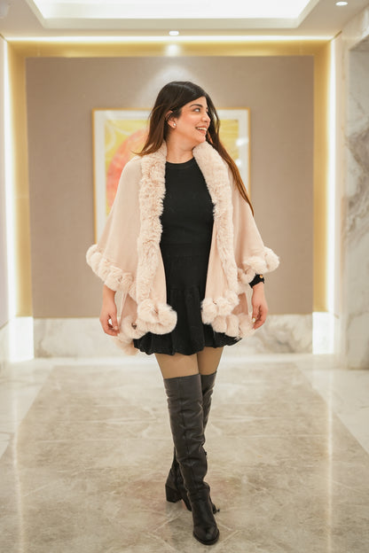 Cressida Woollen Furr Cape