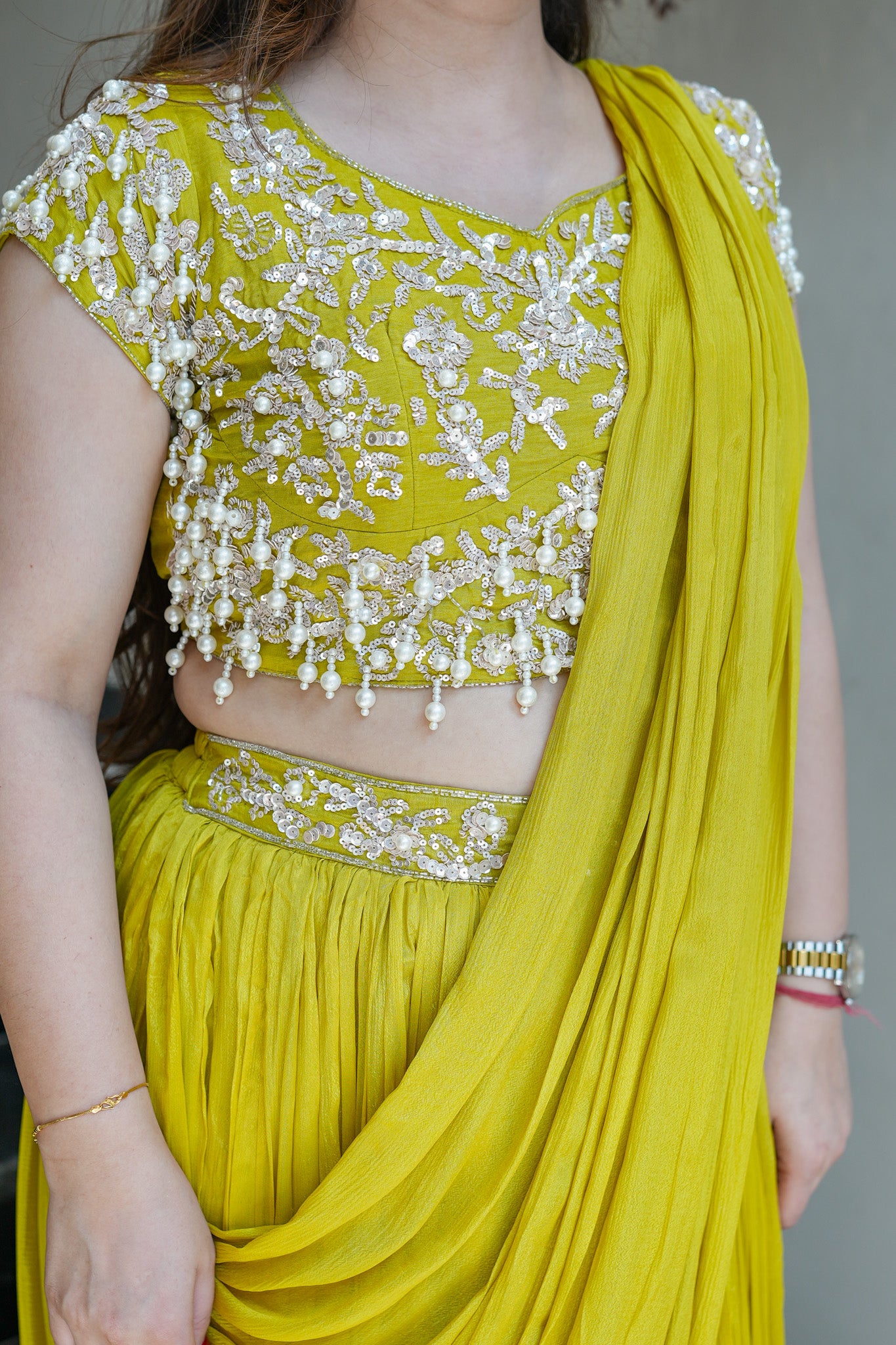 Adah Embroidered Drape Saree