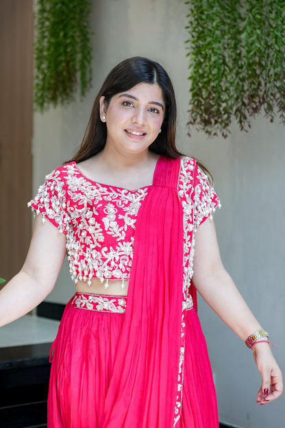 Adah Embroidered Drape Saree