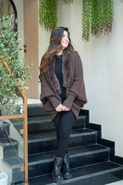 Fiora Woollen Furr Cape