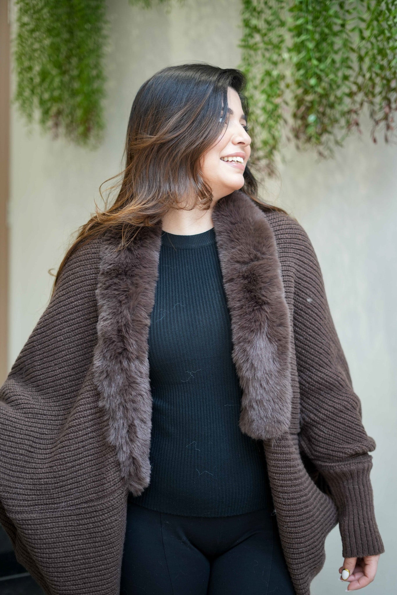 Fiora Woollen Furr Cape