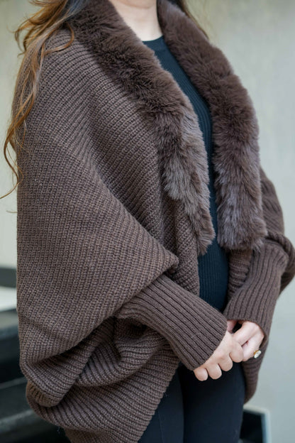 Fiora Woollen Furr Cape