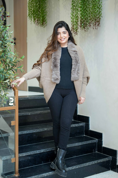 Fiora Woollen Furr Cape