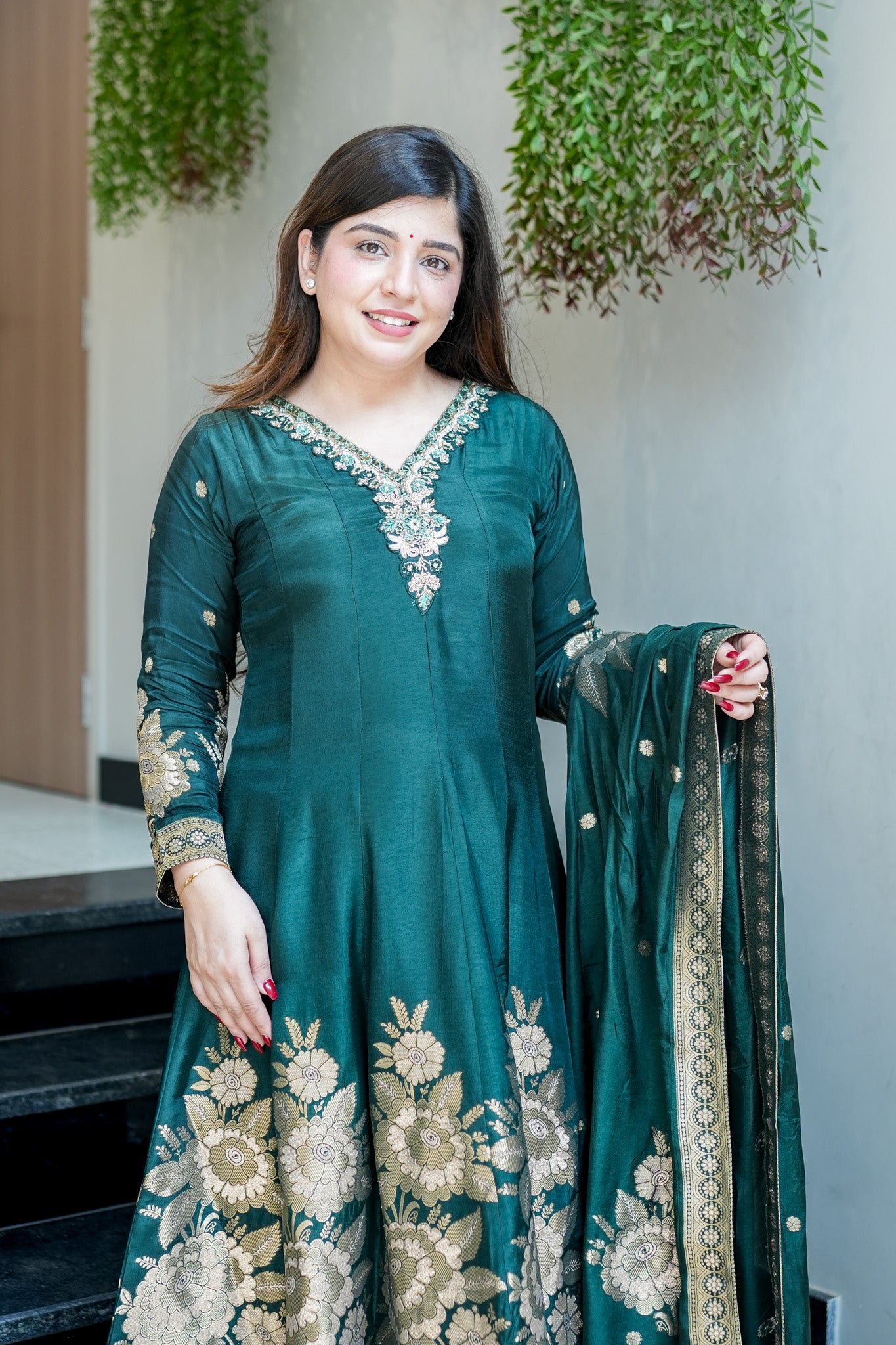 Isira Embroidered Anarkali Suit Set
