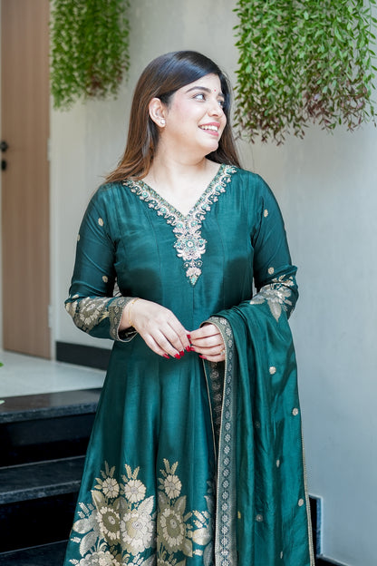 Isira Embroidered Anarkali Suit Set