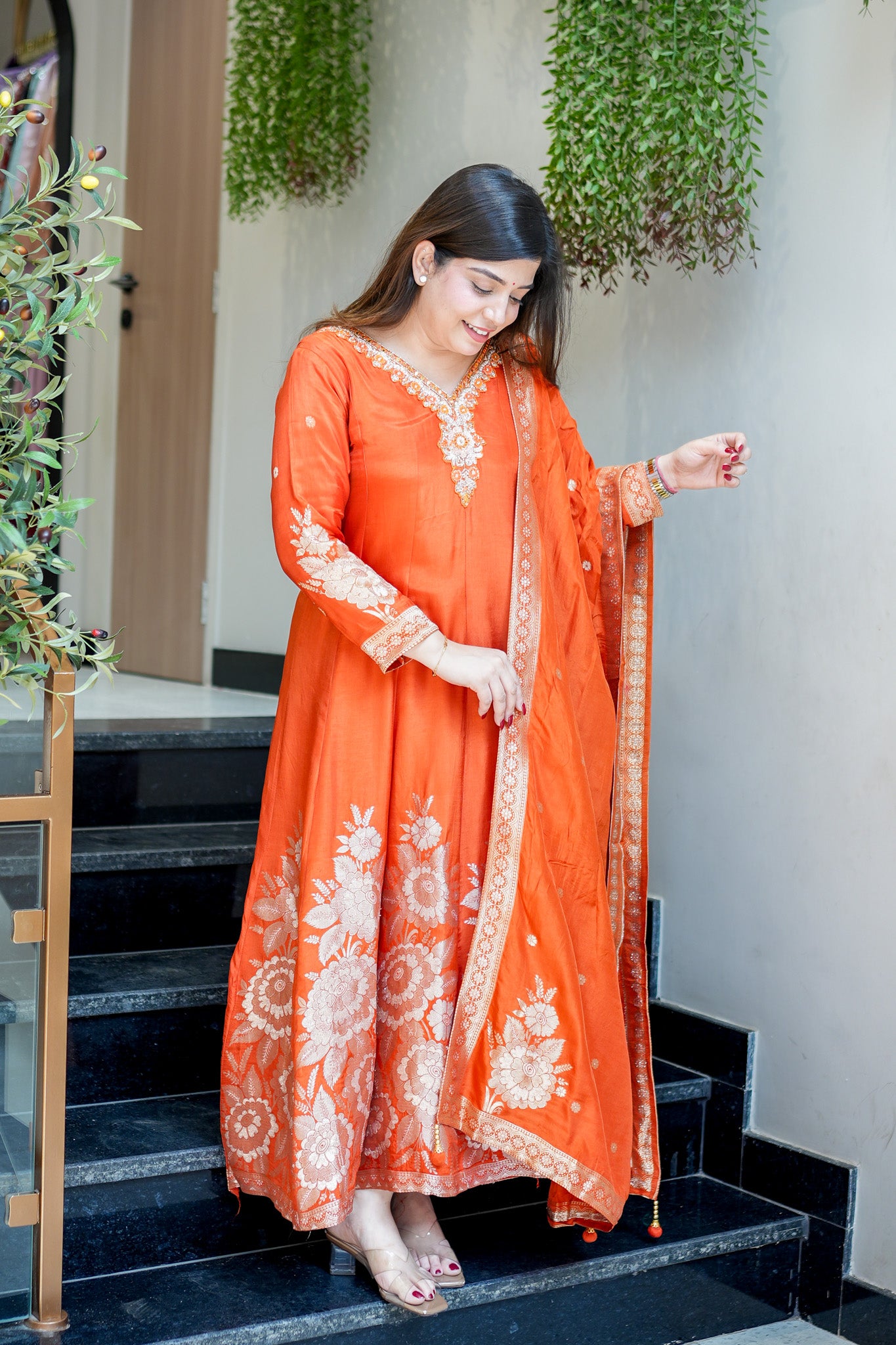 Isira Embroidered Anarkali Suit Set