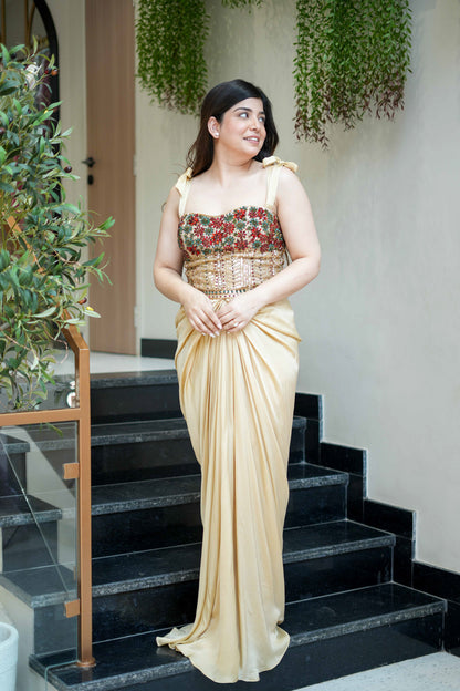 Aheela Hand Embroidered Indo Western