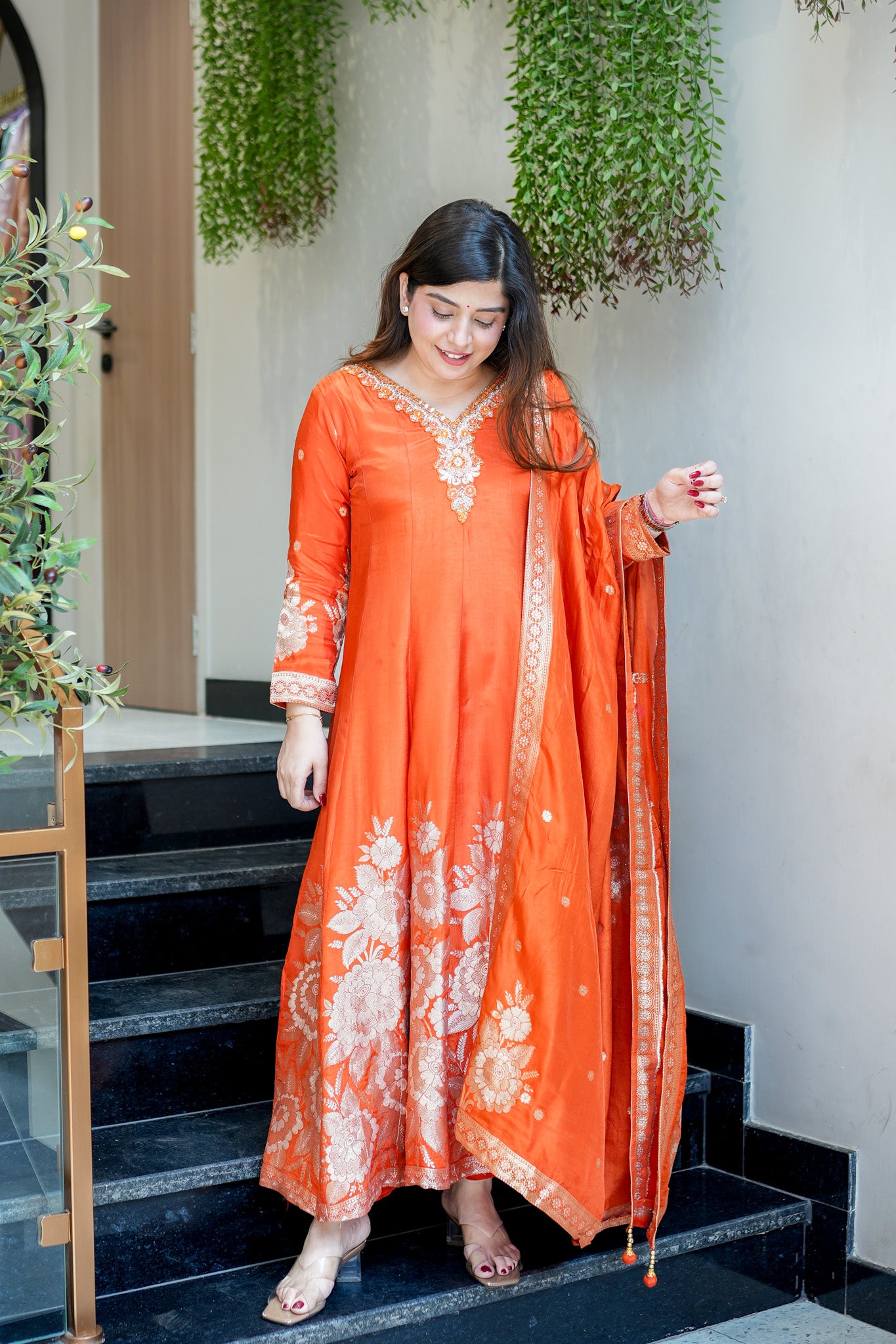 Isira Embroidered Anarkali Suit Set