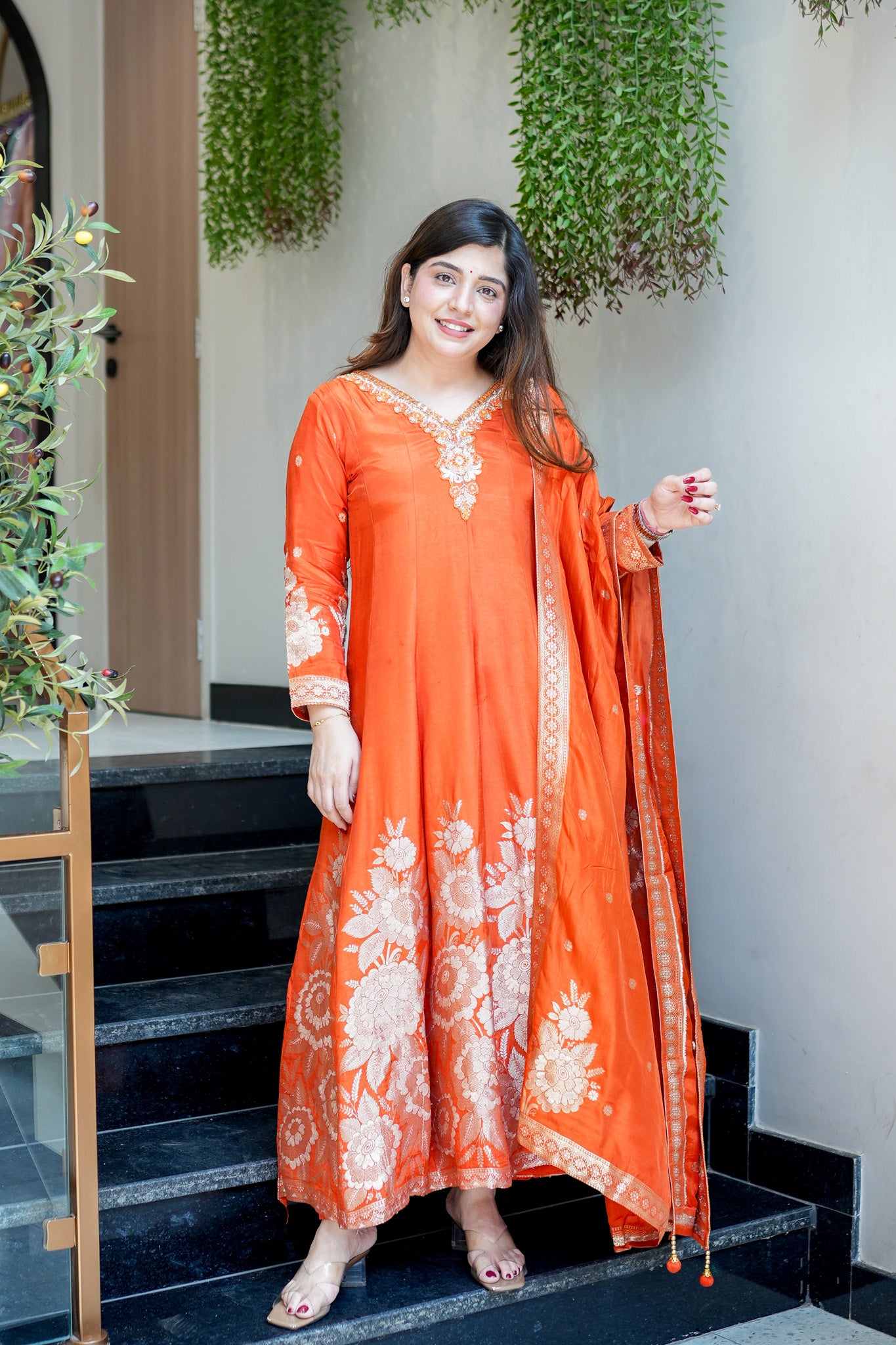 Isira Embroidered Anarkali Suit Set