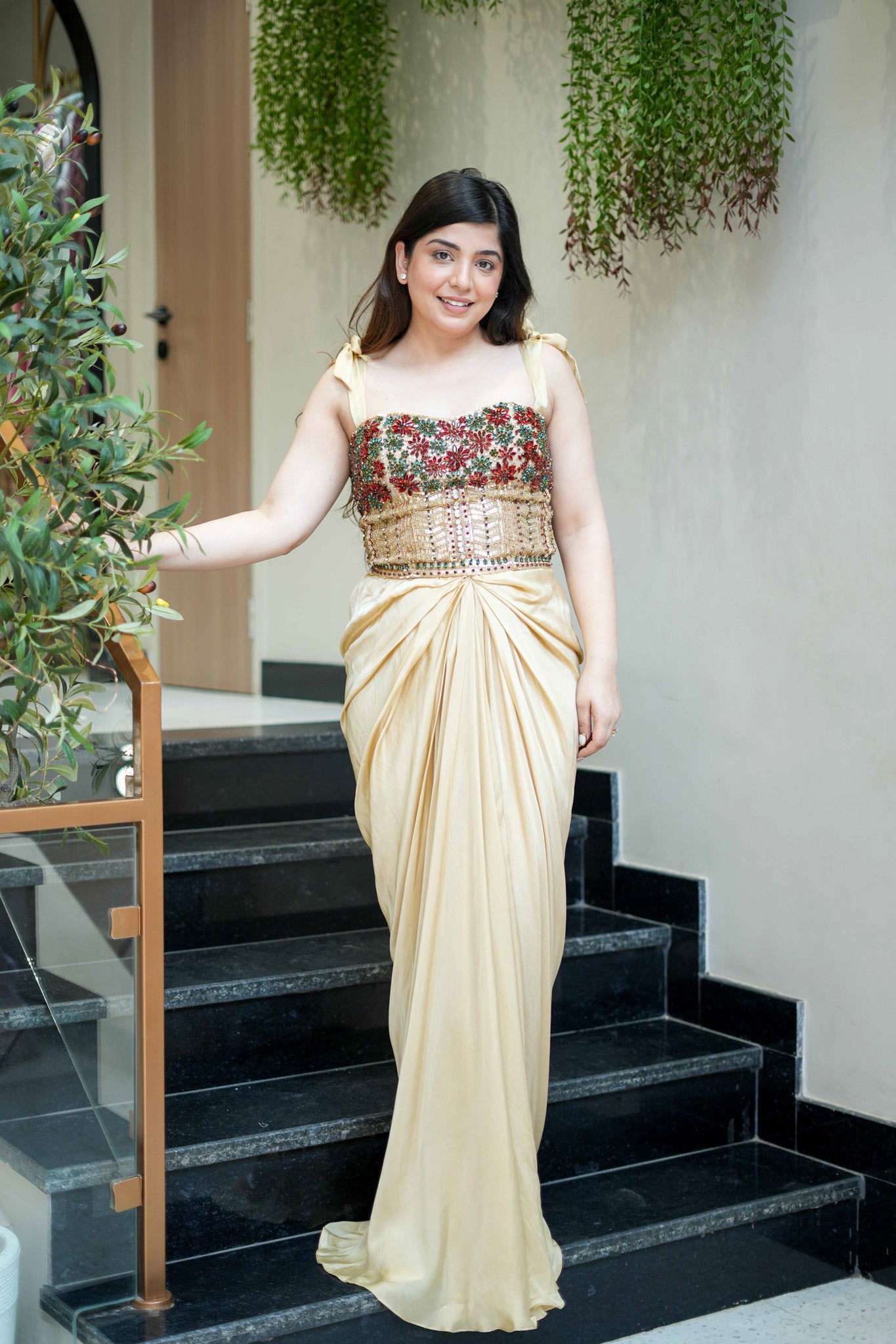 Aheela Hand Embroidered Indo Western