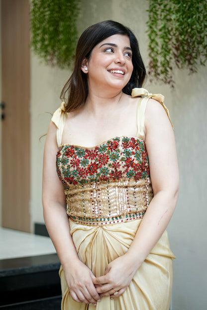 Aheela Hand Embroidered Indo Western