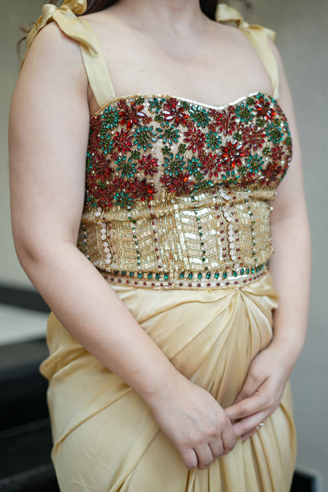 Aheela Hand Embroidered Indo Western