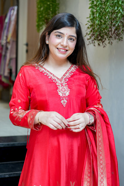 Isira Embroidered Anarkali Suit Set