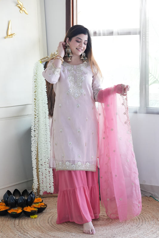 Nusrat Golden Sharara Suitt Set