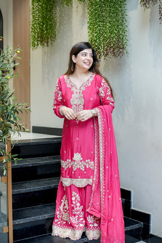 Aarvika Hand Embroidered Suit Set